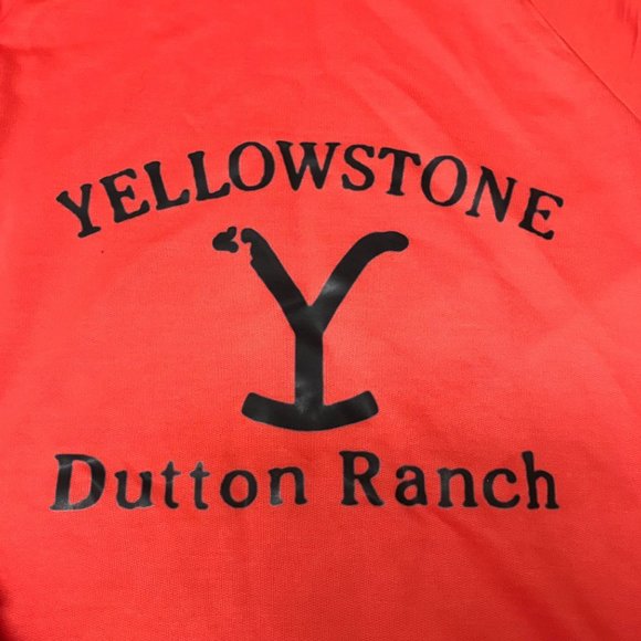 Yellowstone Dutton Ranch Sweatshirt orange Size small - Picture 2 of 3